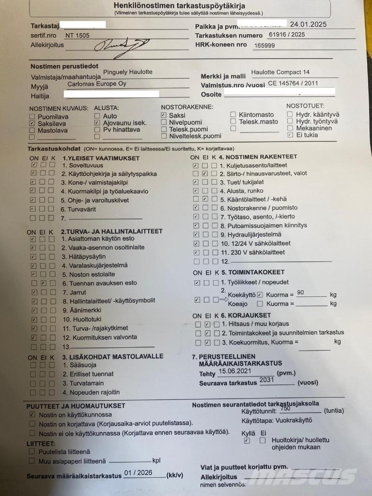 Haulotte Compact 14 Plataformas tijera