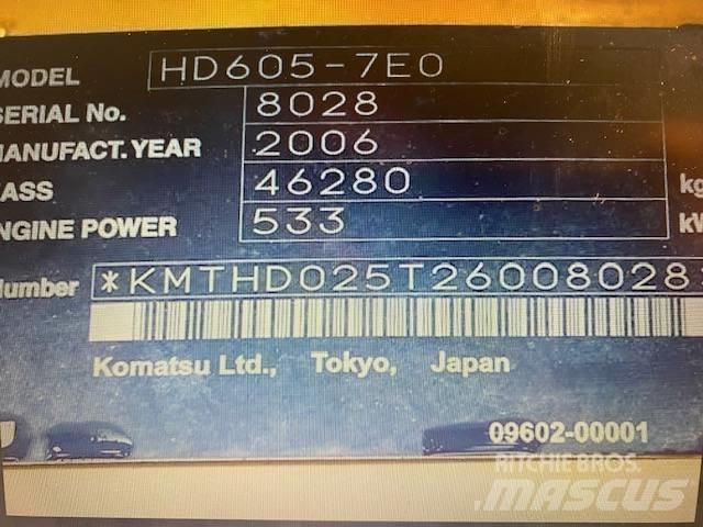 Komatsu HD 605-7 Dúmpers rígidos