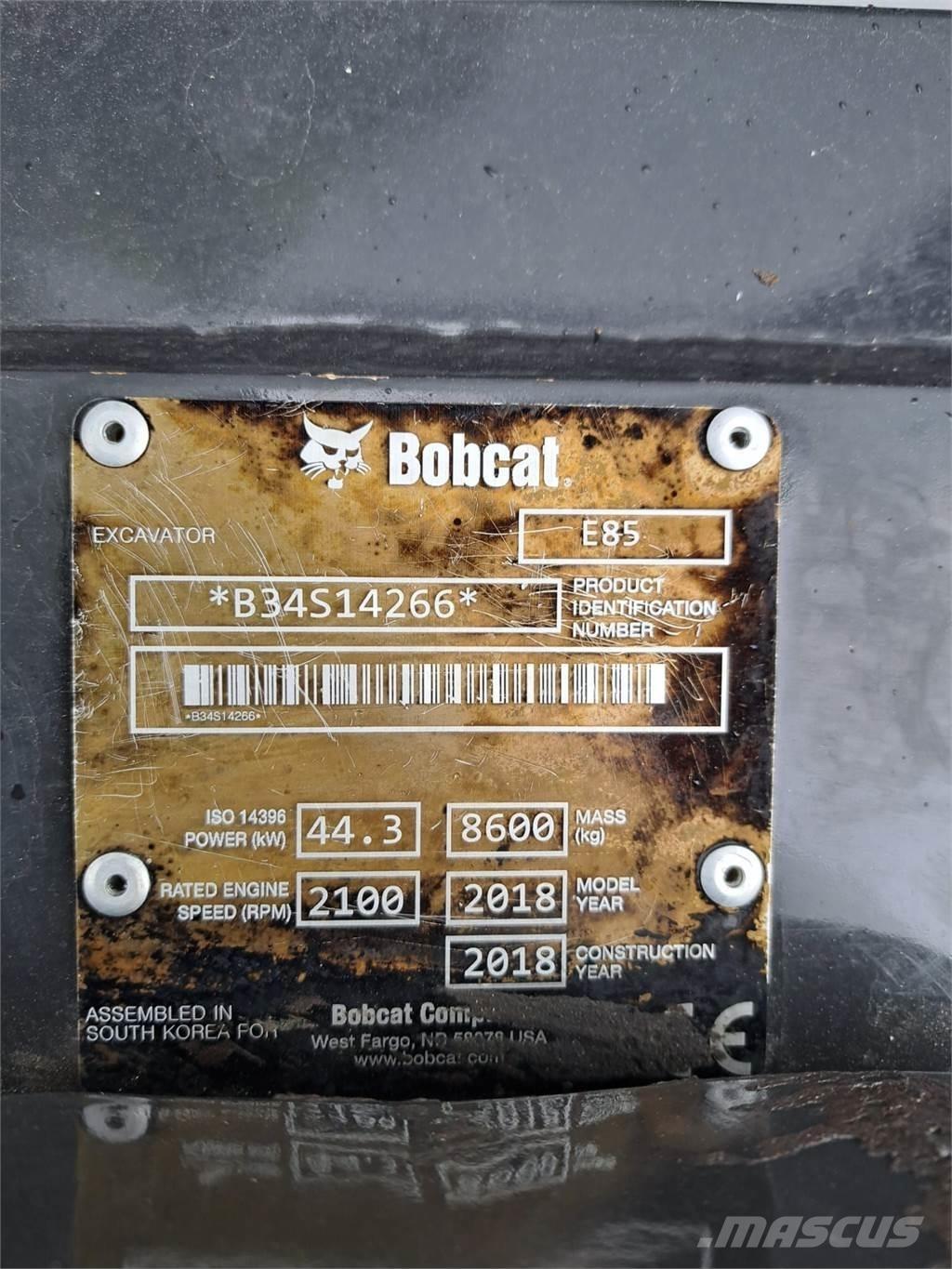 Bobcat E85 Mini excavadoras < 7t