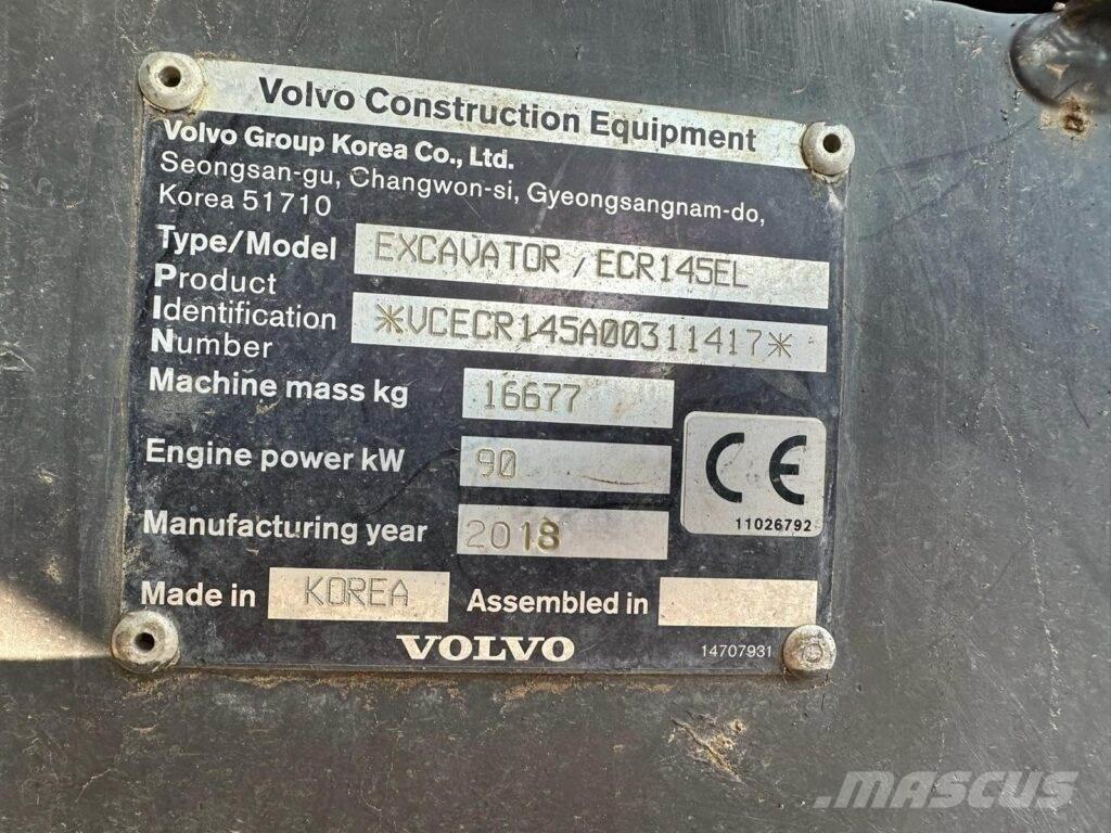 Volvo ECR145EL Excavadoras de cadenas