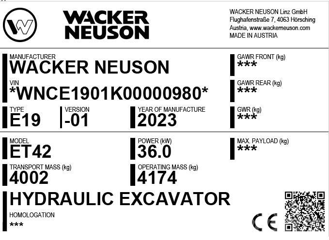 Wacker Neuson ET42 Excavadoras de cadenas