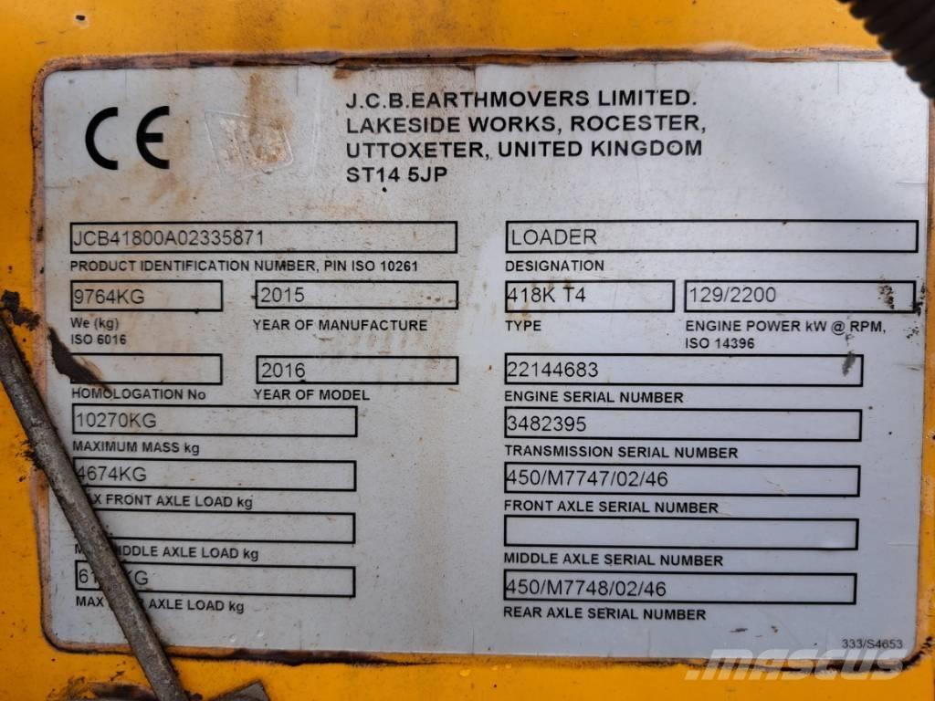 JCB 418 K Cargadoras sobre ruedas