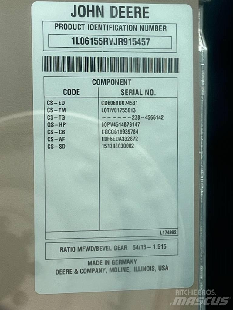 John Deere 6155R Tractores