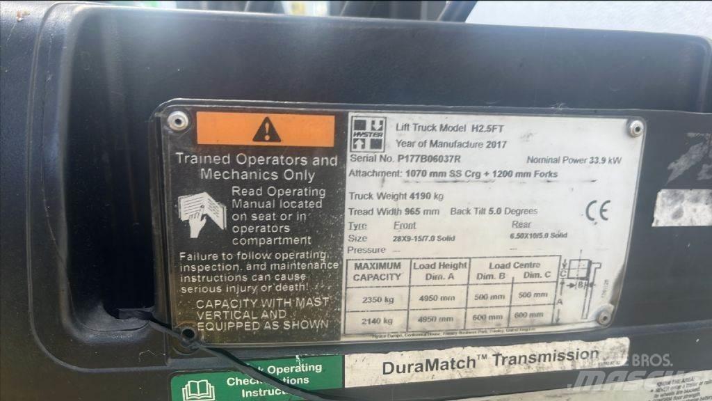 Hyster H 2.5 FT Carretillas diesel