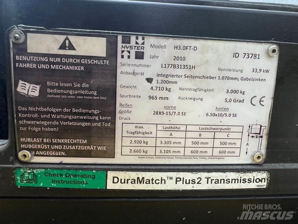 Hyster H 3.0 FT Carretillas diesel