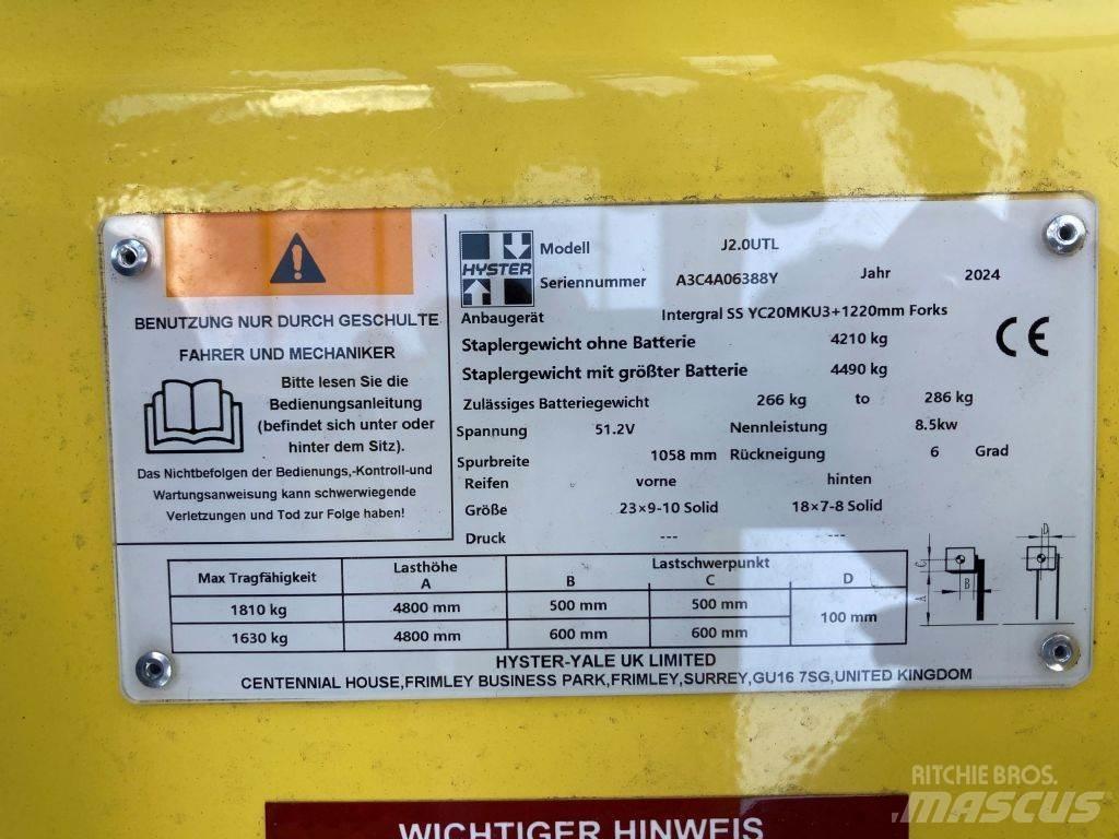 Hyster J 2.0 UTL Carretillas de horquilla eléctrica