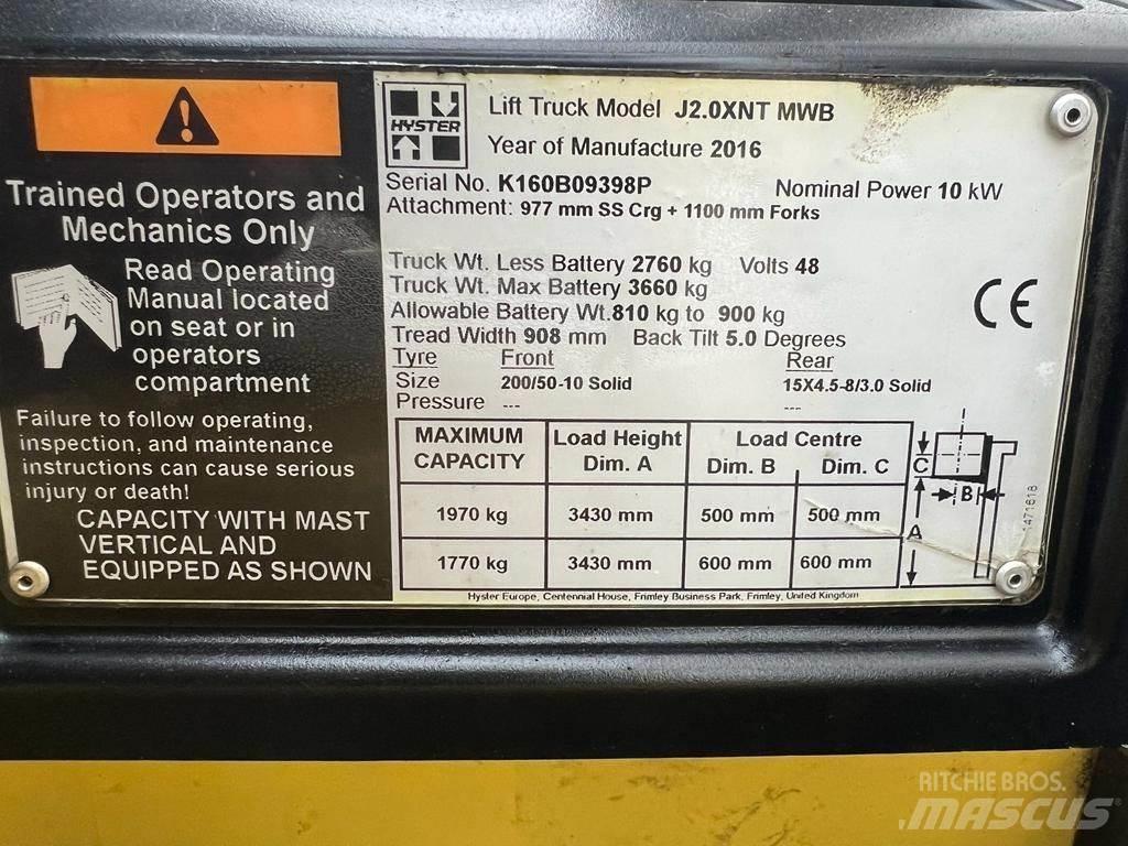 Hyster J 2.0 XNT Carretillas de horquilla eléctrica