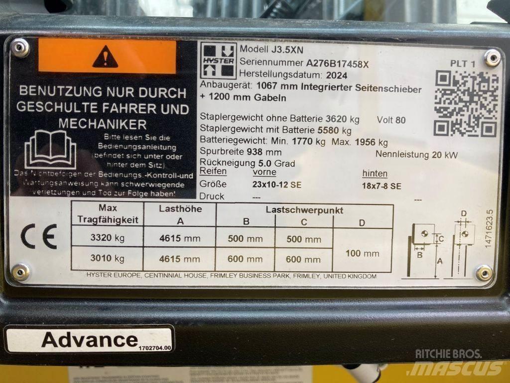Hyster J 3.5 XN Carretillas de horquilla eléctrica