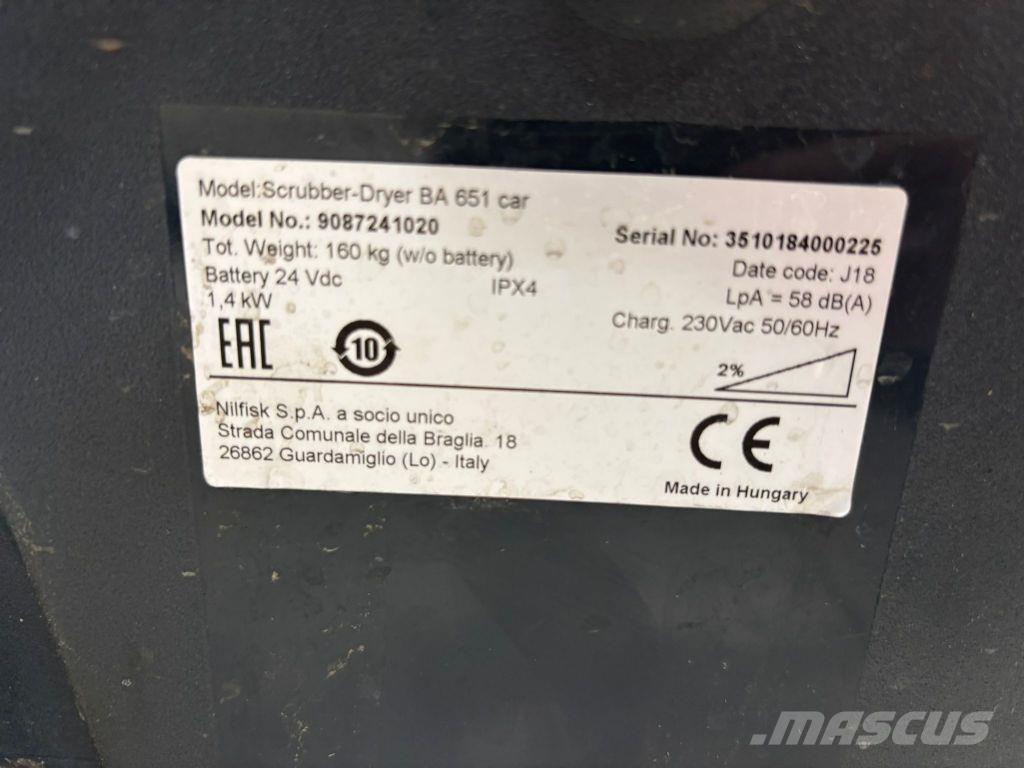 Nilfisk BA 651 Barredoras