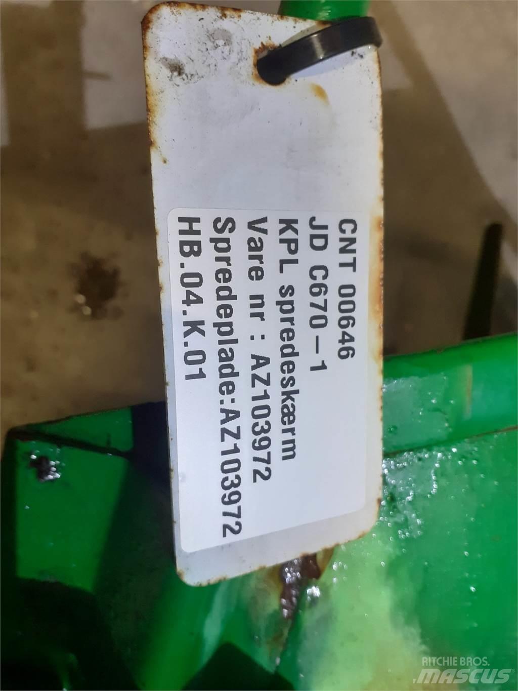 John Deere C670 Accesorios para cosechadoras combinadas