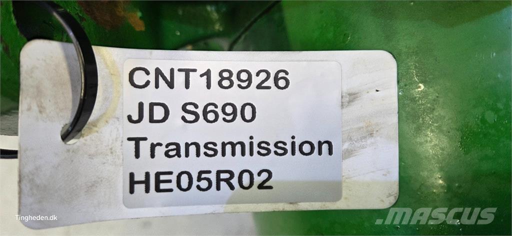 John Deere S690 Transmisión
