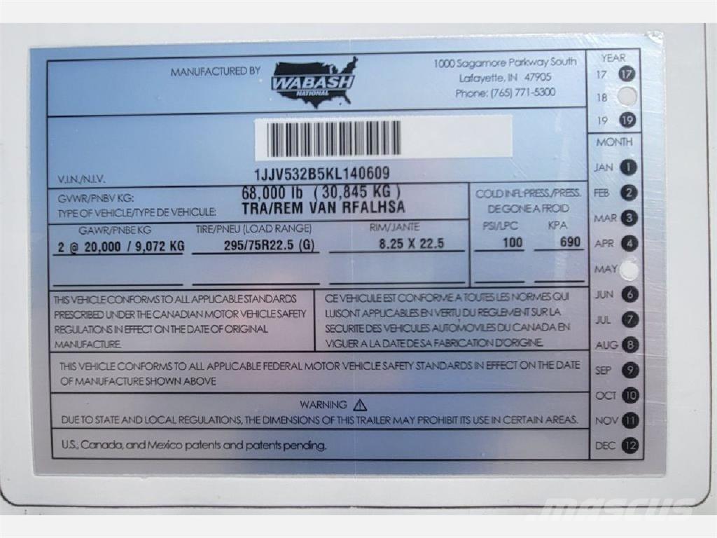 Wabash Reefer Semirremolques isotermos/frigoríficos