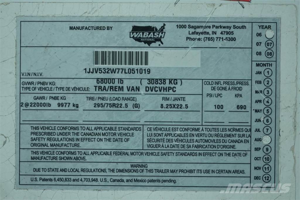 Wabash DVCVHPC Carrocería de caja