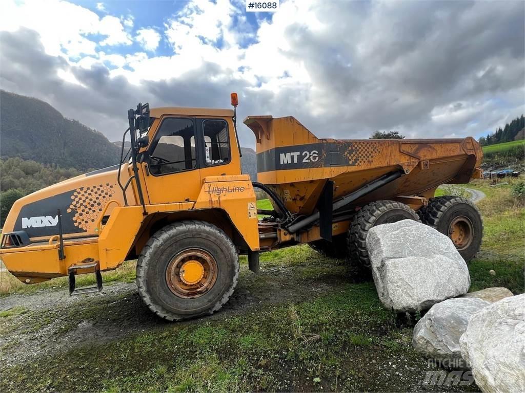 Moxy MT26 dumper. Dúmpers de obra