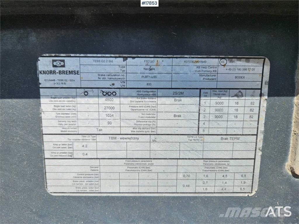 Bodex KIS 3B Semirremolques bañera