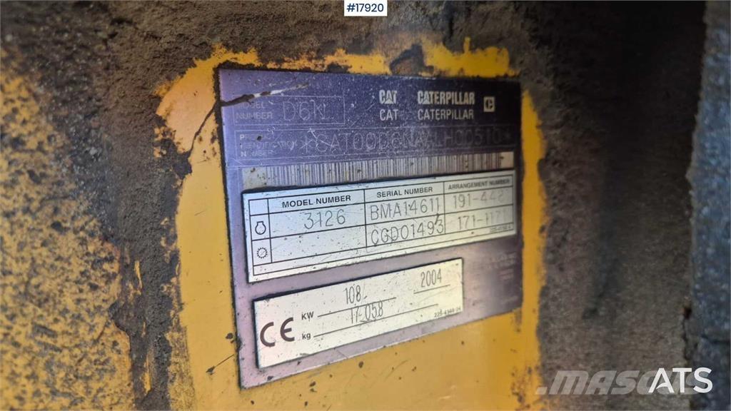 CAT D6D XL Buldozer sobre oruga