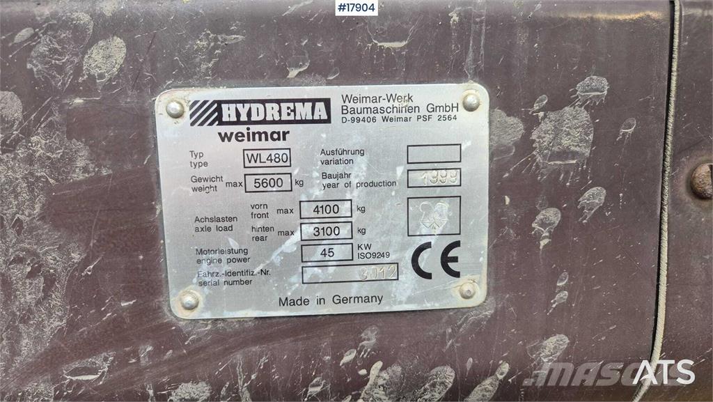 Hydrema WL 480 Cargadoras sobre ruedas