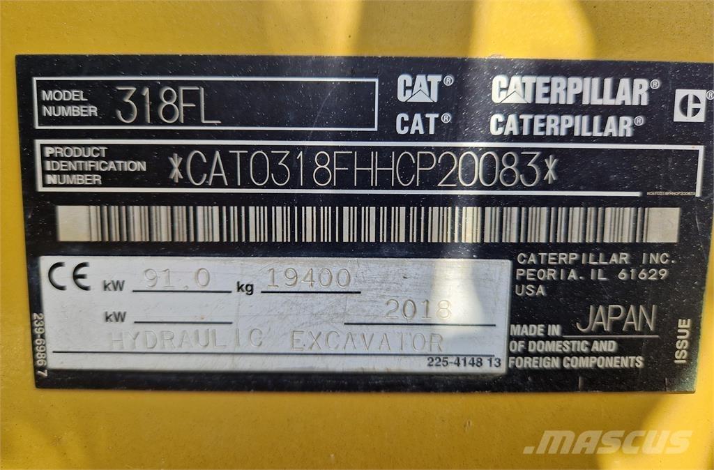 CAT 318FL Excavadoras de cadenas