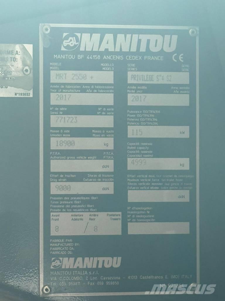 Manitou MRT 2550 Carretillas telescópicas