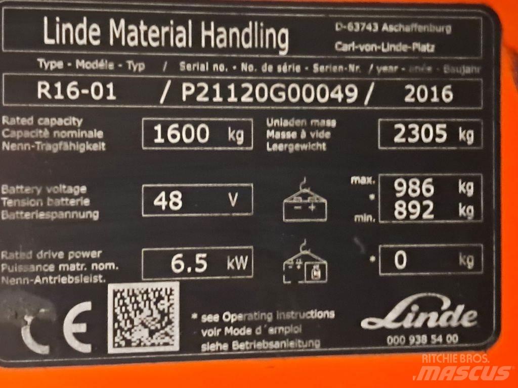 Linde R16-01 Carretillas retráctiles