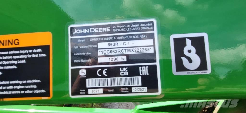 John Deere 663 R Accesorios para carga frontal