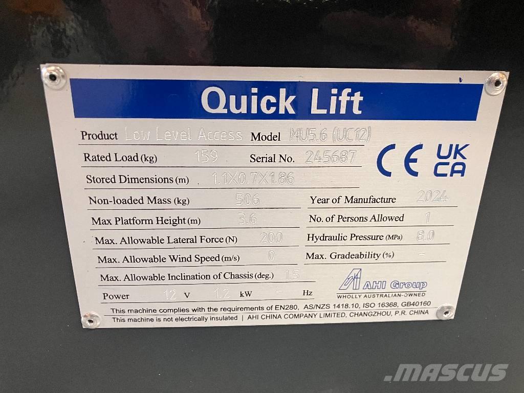HAULOTTE MOVE UP 5.6 Ascensores de personal y montacargas de acceso