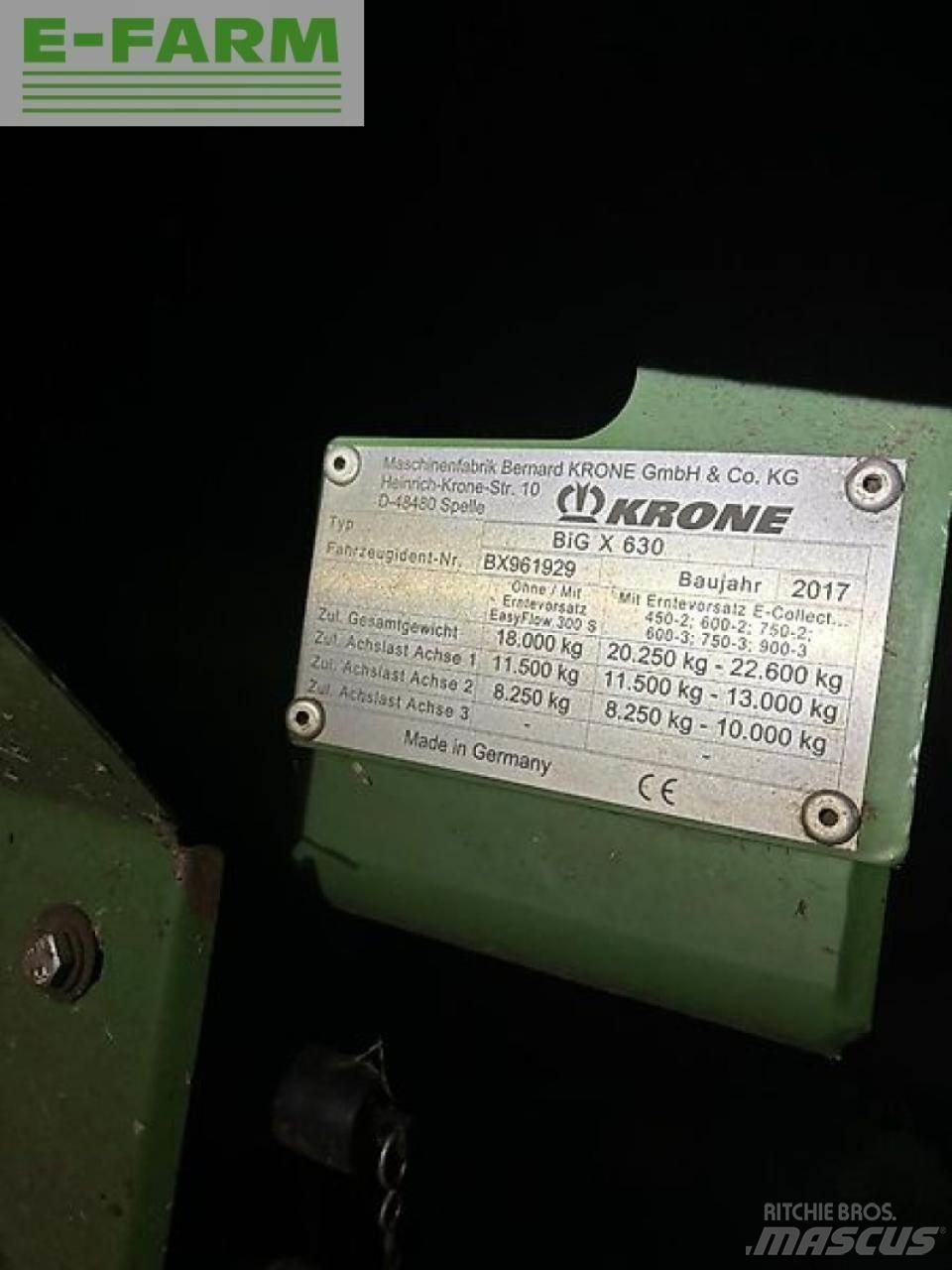 Krone big x 630 Picadoras de forraje autopropulsadas
