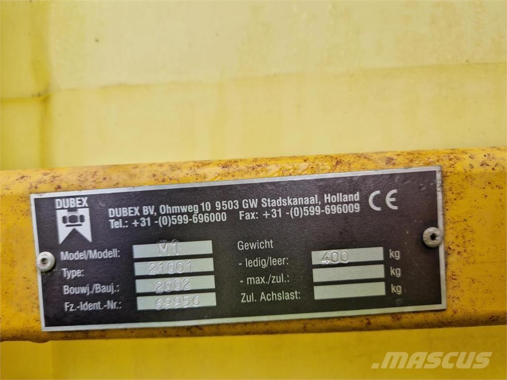 Dubex MODEL 1 Pulverizadores arrastrados