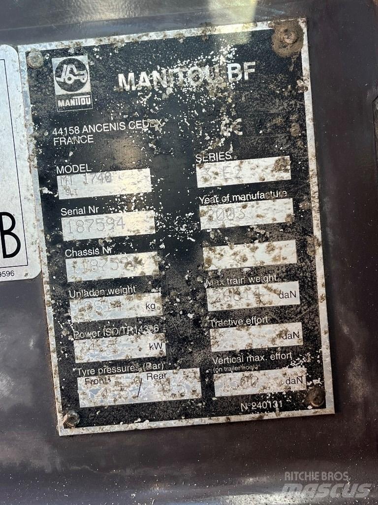 Manitou 1740 Carretillas telescópicas