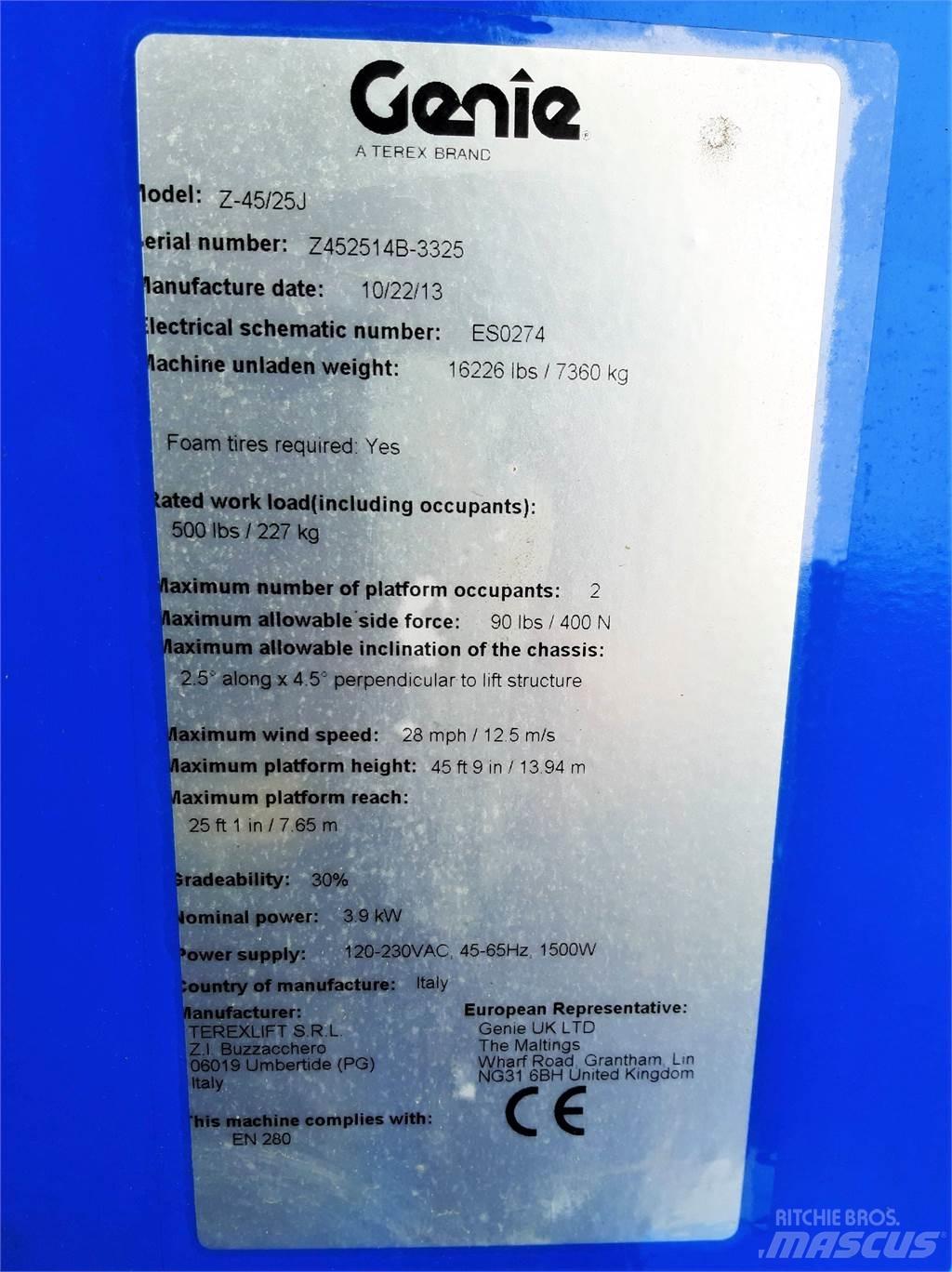 Genie Z45 25JDC Plataforma de trabajo articulada