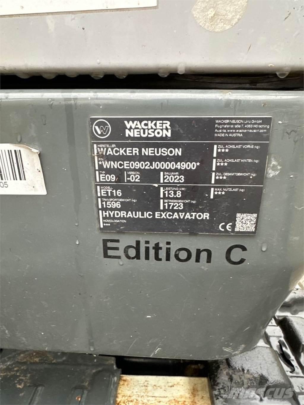 Wacker Neuson ET16 Excavadoras de cadenas