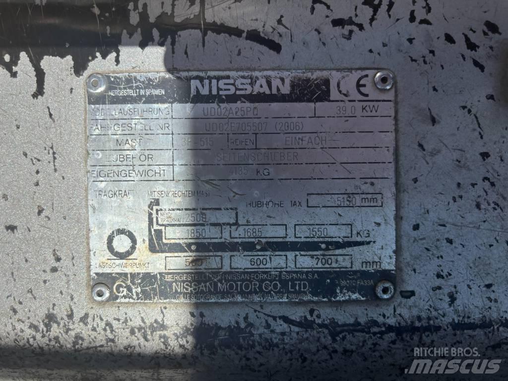 Nissan UD02A25PQ Carretillas LPG
