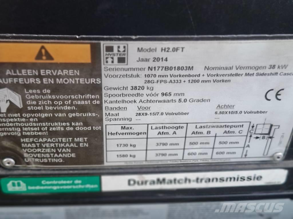 Hyster H 2.0 FT Carretillas LPG