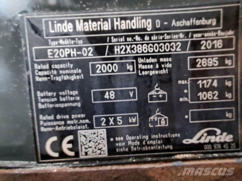 Linde E20PH-02 Carretillas de horquilla eléctrica