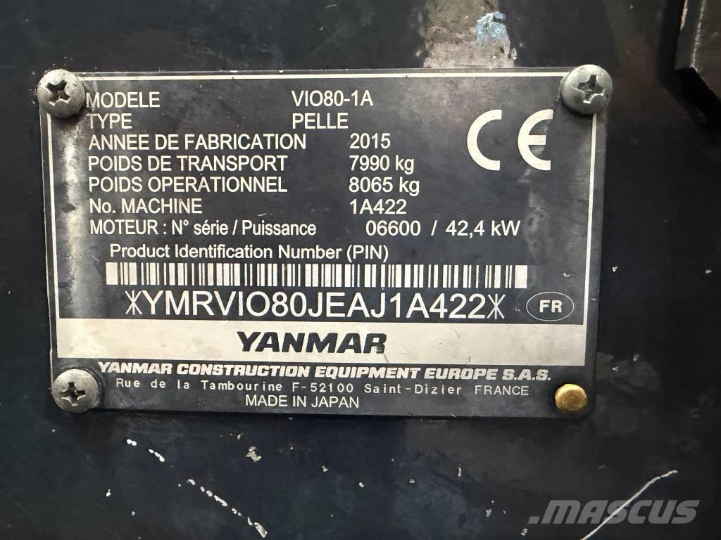 Yanmar Vio 80-1A Excavadoras 7t - 12t