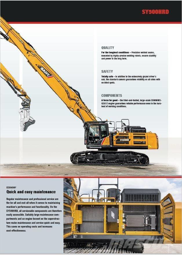 Sany SY500 HRD Excavadoras de demolición