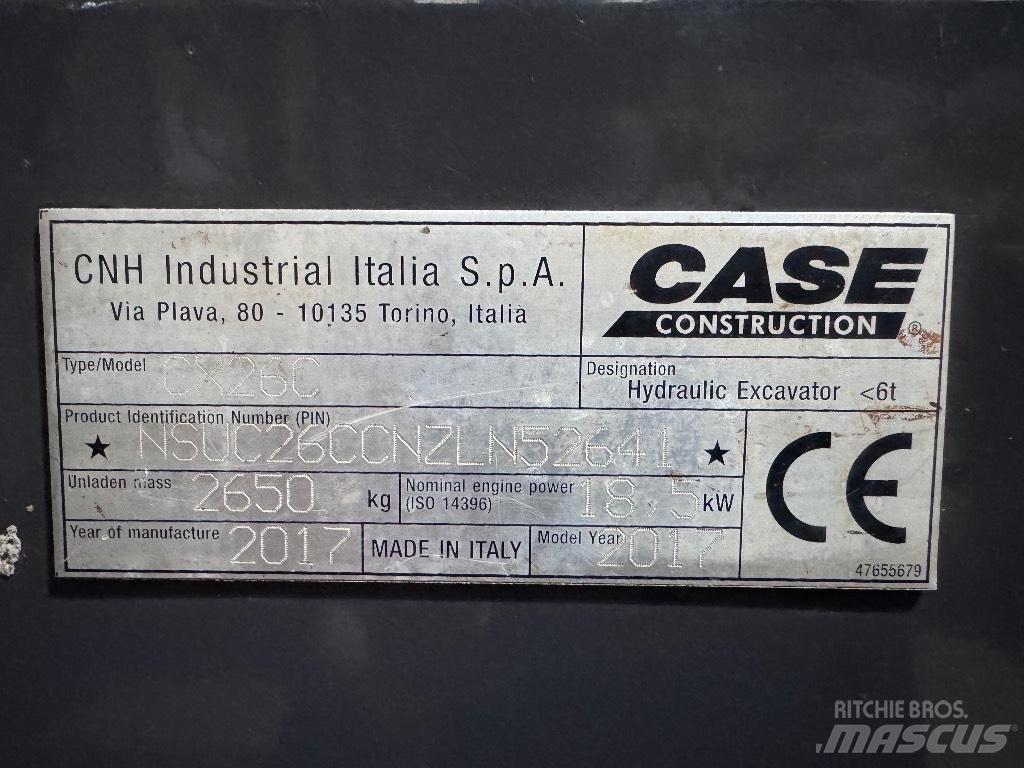 CASE CX 26 C Mini excavadoras < 7t