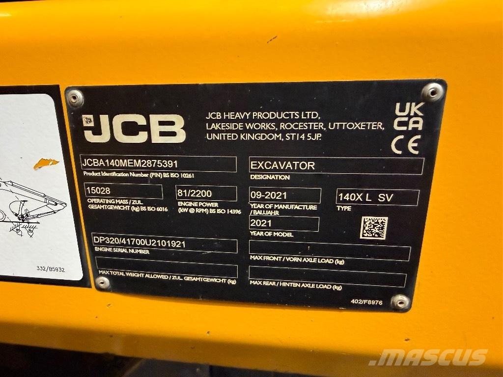 JCB 140 X Excavadoras de cadenas