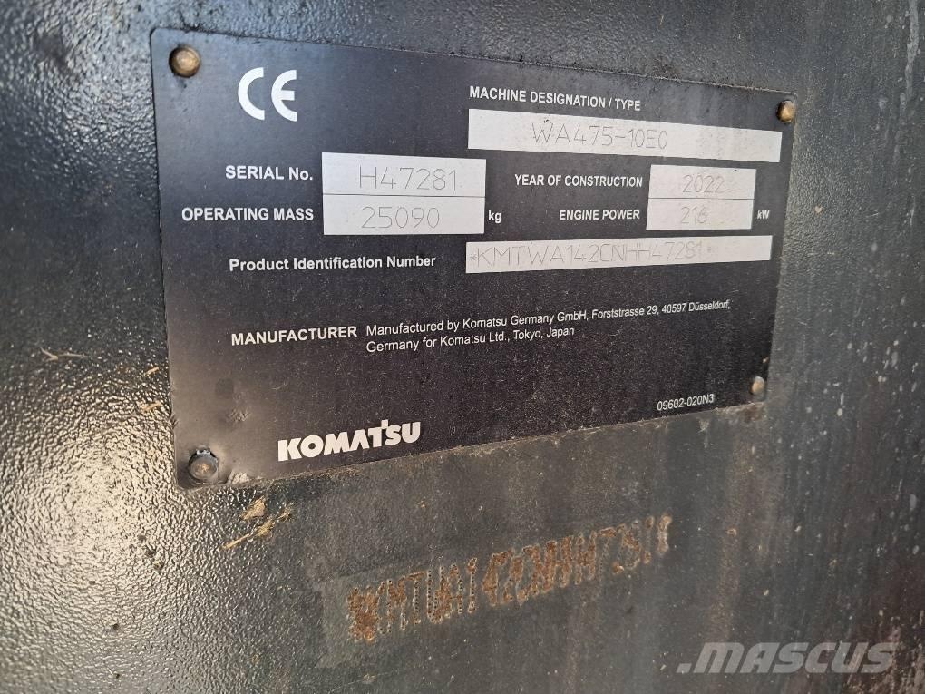 Komatsu WA475-10E0 Cargadoras sobre ruedas