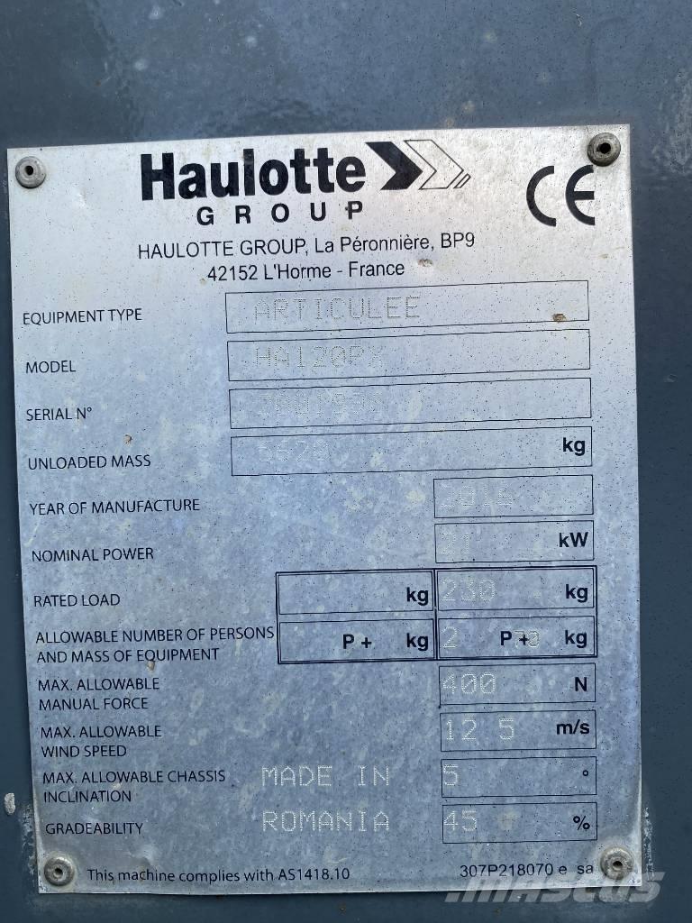 Haulotte HA 120 P Plataforma de trabajo articulada