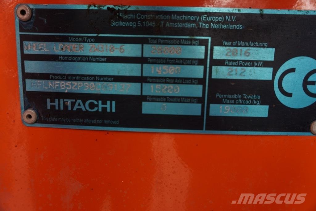 Hitachi ZW 310-6 Cargadoras sobre ruedas