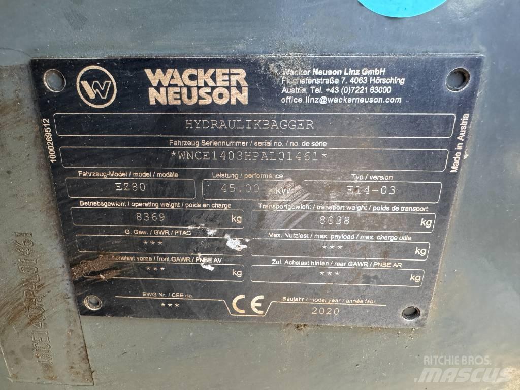 Wacker Neuson EZ80 Excavadoras de cadenas
