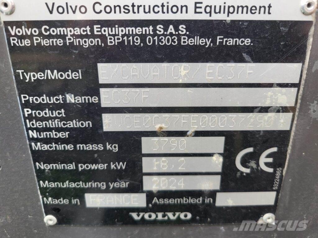 Volvo EC37F Mini excavadoras < 7t
