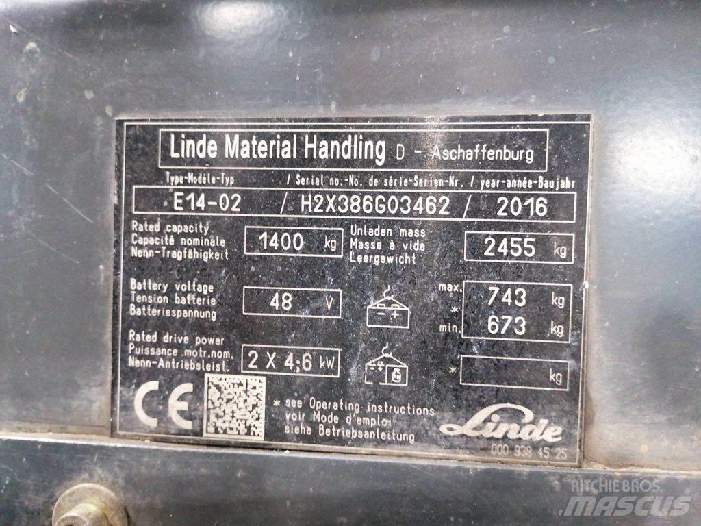 Linde E14-02 Carretillas de horquilla eléctrica