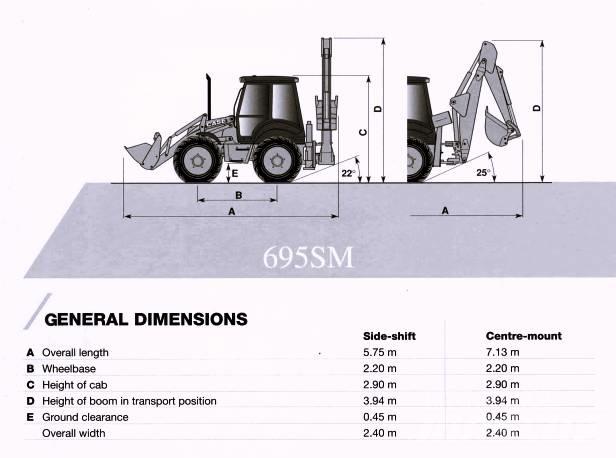 CASE 695 SM Excavadoras de ruedas