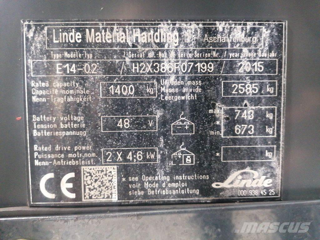 Linde E14-02 Carretillas de horquilla eléctrica