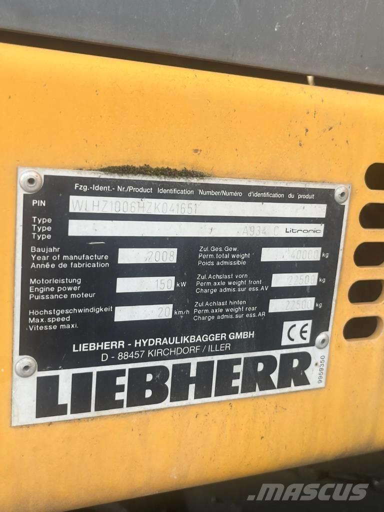 Liebherr A 934 C Excavadoras de manutención