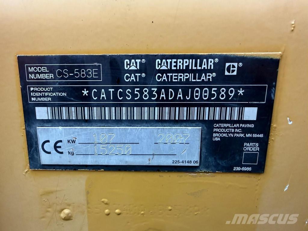 CAT CS583E Rodillos de un solo tambor