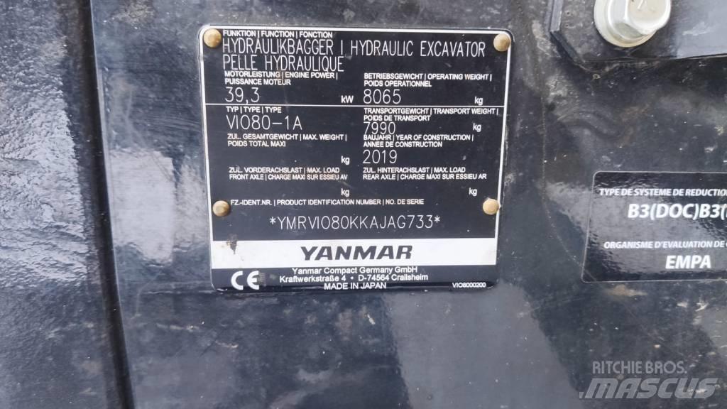 Yanmar Vio 80-1A Excavadoras 7t - 12t