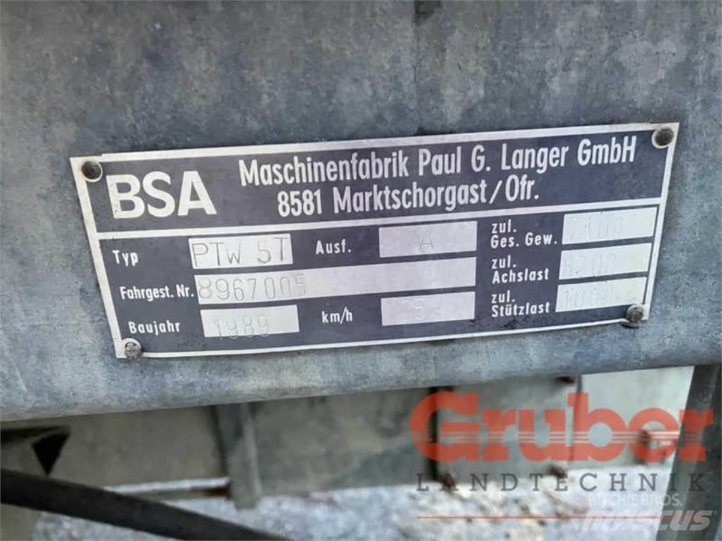 BSA PTW 5 T Cisternas o cubas esparcidoras de purín